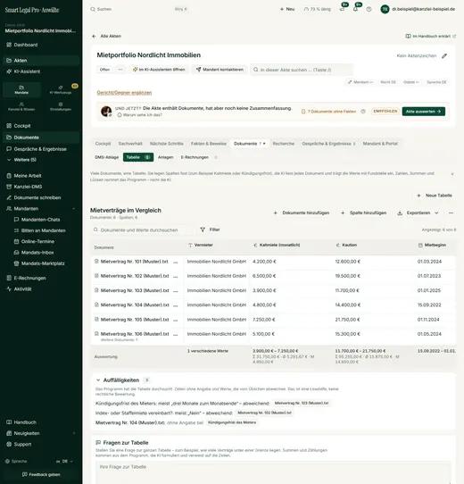 Auffälligkeiten: Lücken und Abweichungen findet das Programm
