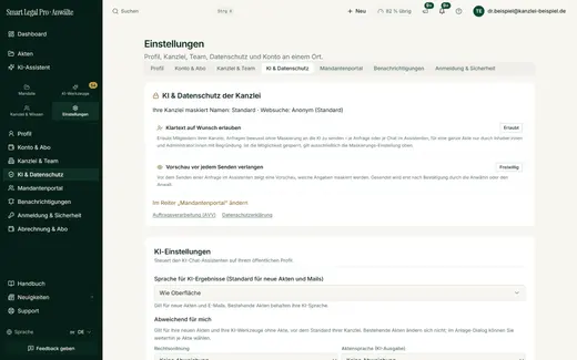 KI & Datenschutz: Namen maskieren, Vorschau vor dem Senden, KI-Sprache