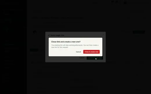 Closing a link asks first, because the existing link no longer works afterwards.