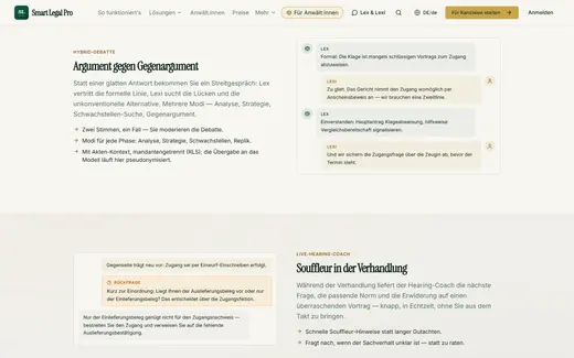 Lex & Lexi: zwei KI-Stimmen denken Ihren Fall gegensätzlich durch