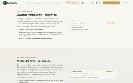 Schriftsätze mit Freigabe und geprüften Zitaten
