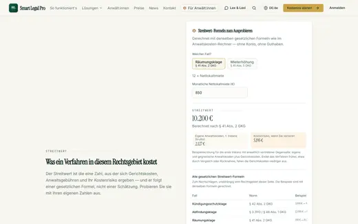 Streitwert-Formeln: Räumungsklage aus der Nettokaltmiete berechnen