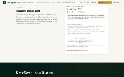 Verjährungs-Ampel: noch Zeit, und ehrlich zu den Grenzen der Berechnung